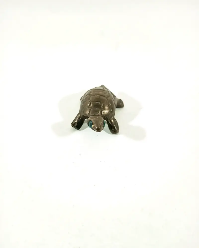 Figura Decorativa de Tortuga en Bronce - 3