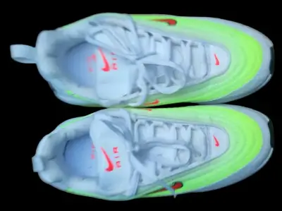 Zapatillas deportivas Nike Air blancas y verdes - miniatura 4