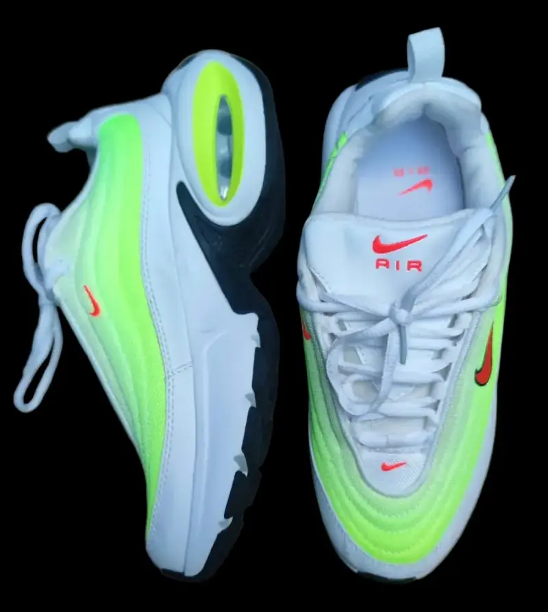 Zapatillas deportivas Nike Air blancas y verdes - 5