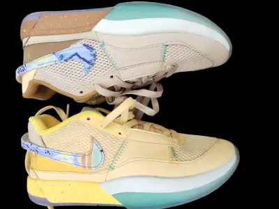 Zapatillas deportivas mixtas color beige y amarillo - miniatura 4
