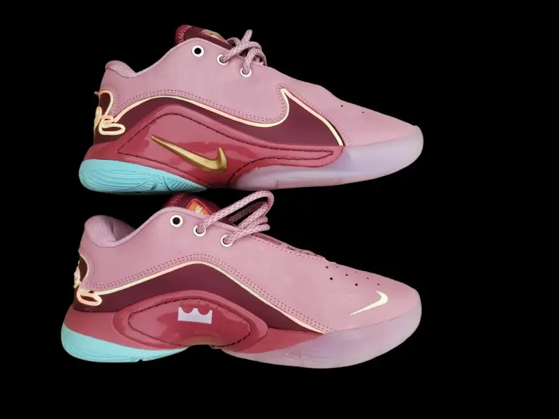 Zapatillas deportivas rosas con detalles dorados - 2