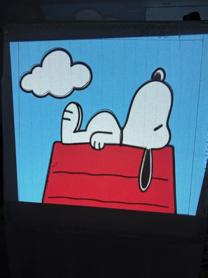 Alfombra decorativa Snoopy sobre su casa - 5