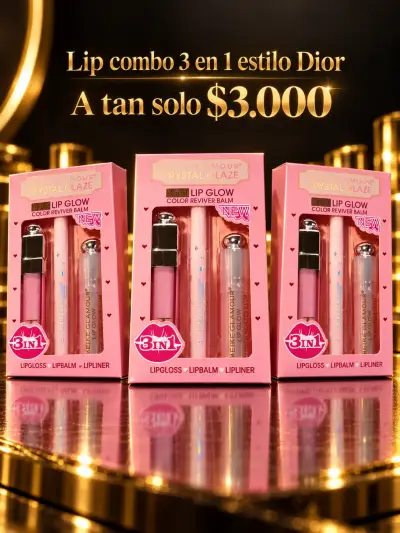 Combo de Labiales 3 en 1 Estilo Dior - miniatura 1