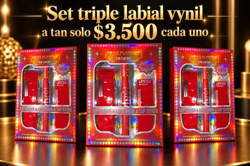 Set Triple Labial Meike Glamour 3 en 1 - 1