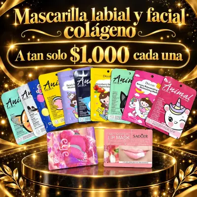 Mascarillas faciales y labiales de colágeno - miniatura 1