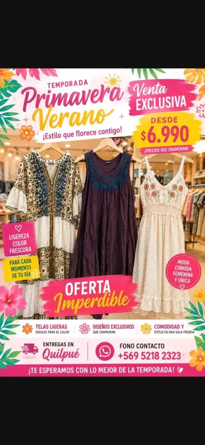Vestidos y Poleras Primavera Verano Mujer - miniatura 1