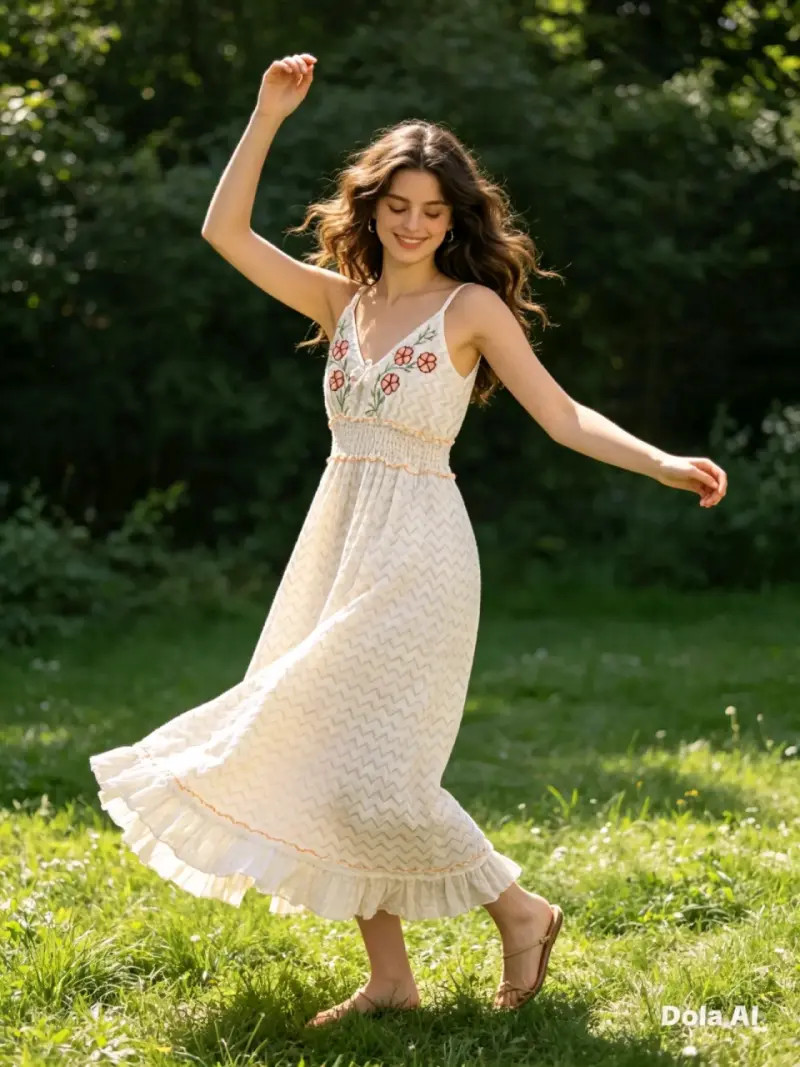 Vestido bohemio largo con estampado floral - 2