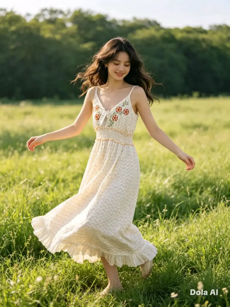 Vestido bohemio largo con estampado floral - 3