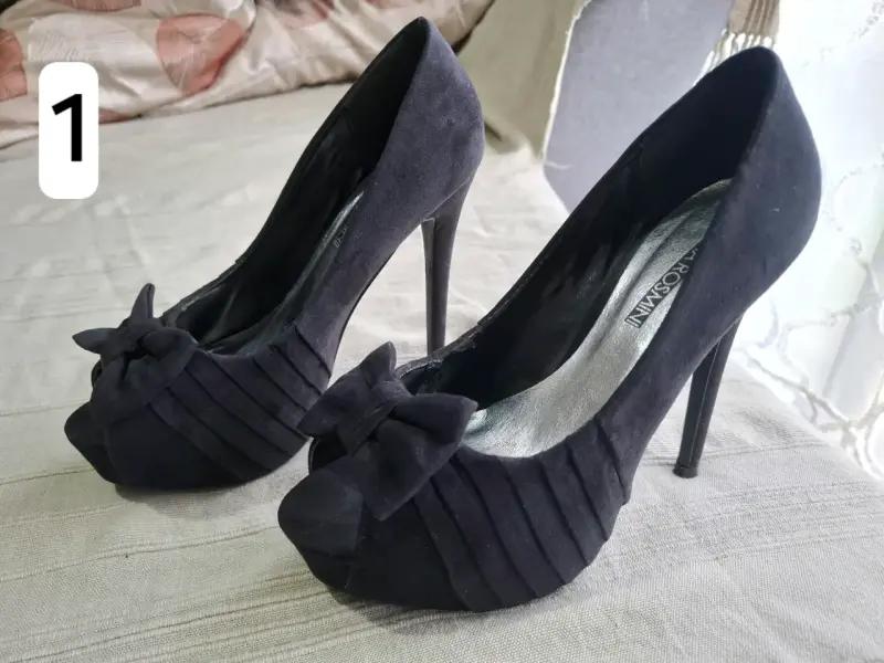 Tacones negros con lazo Via Rosmini talla 37 - 1