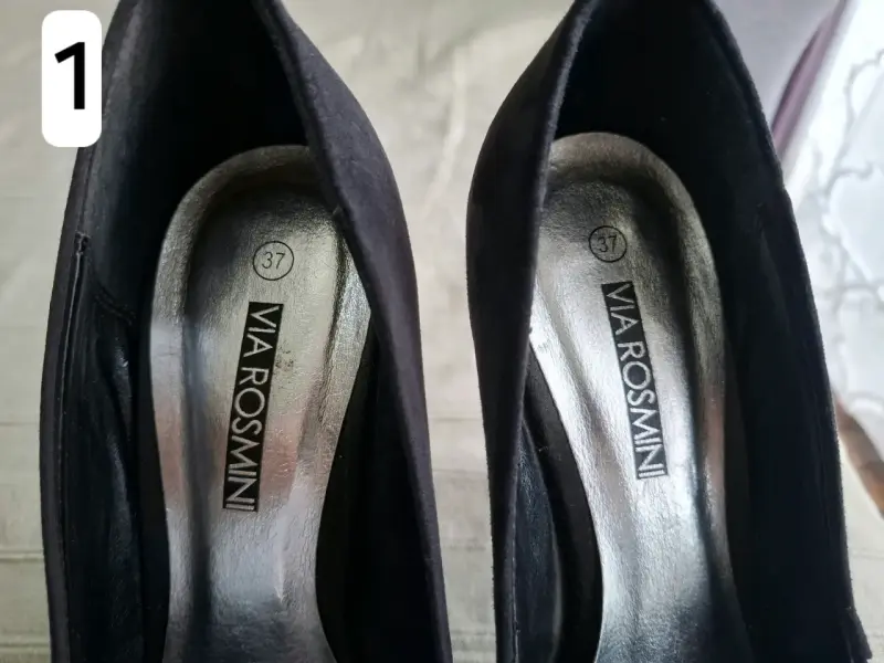 Tacones negros con lazo Via Rosmini talla 37 - 2