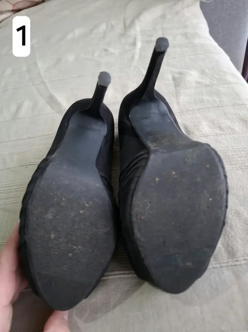 Tacones negros con lazo Via Rosmini talla 37 - 5