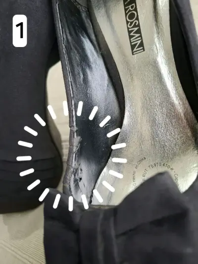 Tacones negros con lazo Via Rosmini talla 37 - miniatura 6