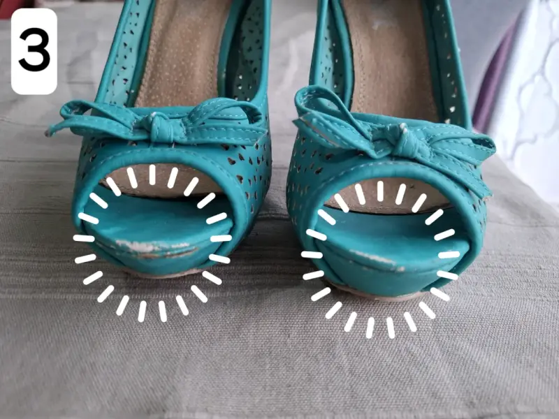 Zapatos de tacón turquesa con diseño calado - 3