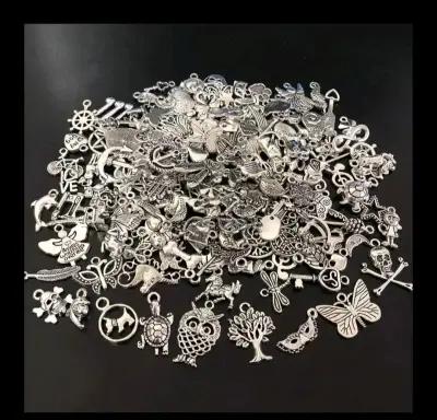 Dijes de plata y oro egipcio para bisutería - miniatura 1
