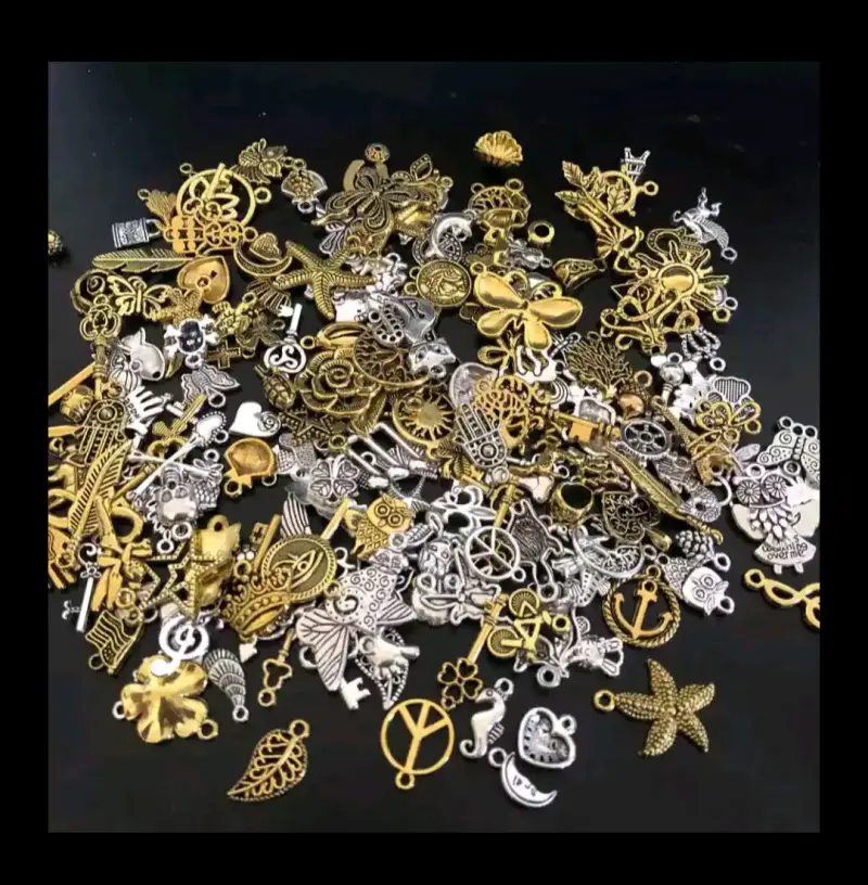 Dijes de plata y oro egipcio para bisutería - 2