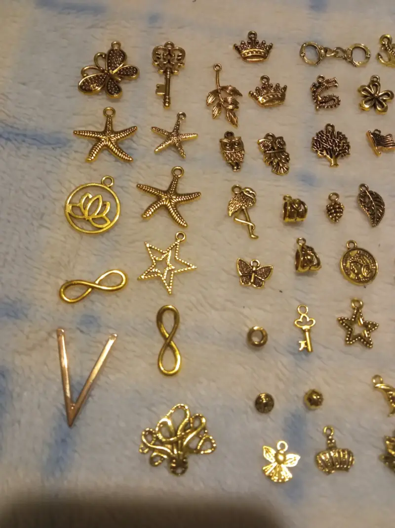 Dijes de plata y oro egipcio para bisutería - 3
