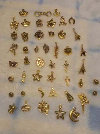 Dijes de plata y oro egipcio para bisutería - miniatura 4