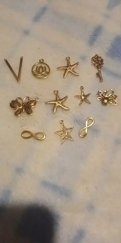 Dijes de plata y oro egipcio para bisutería - miniatura 5