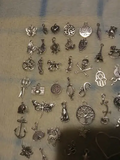 Dijes de plata y oro egipcio para bisutería - miniatura 6
