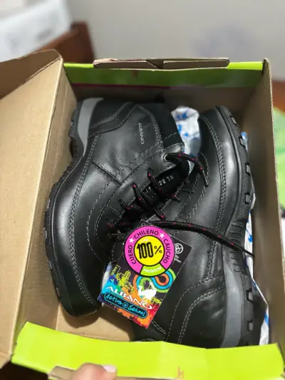 Zapatos trabajo o escolar de cuero Albano negros - miniatura 1