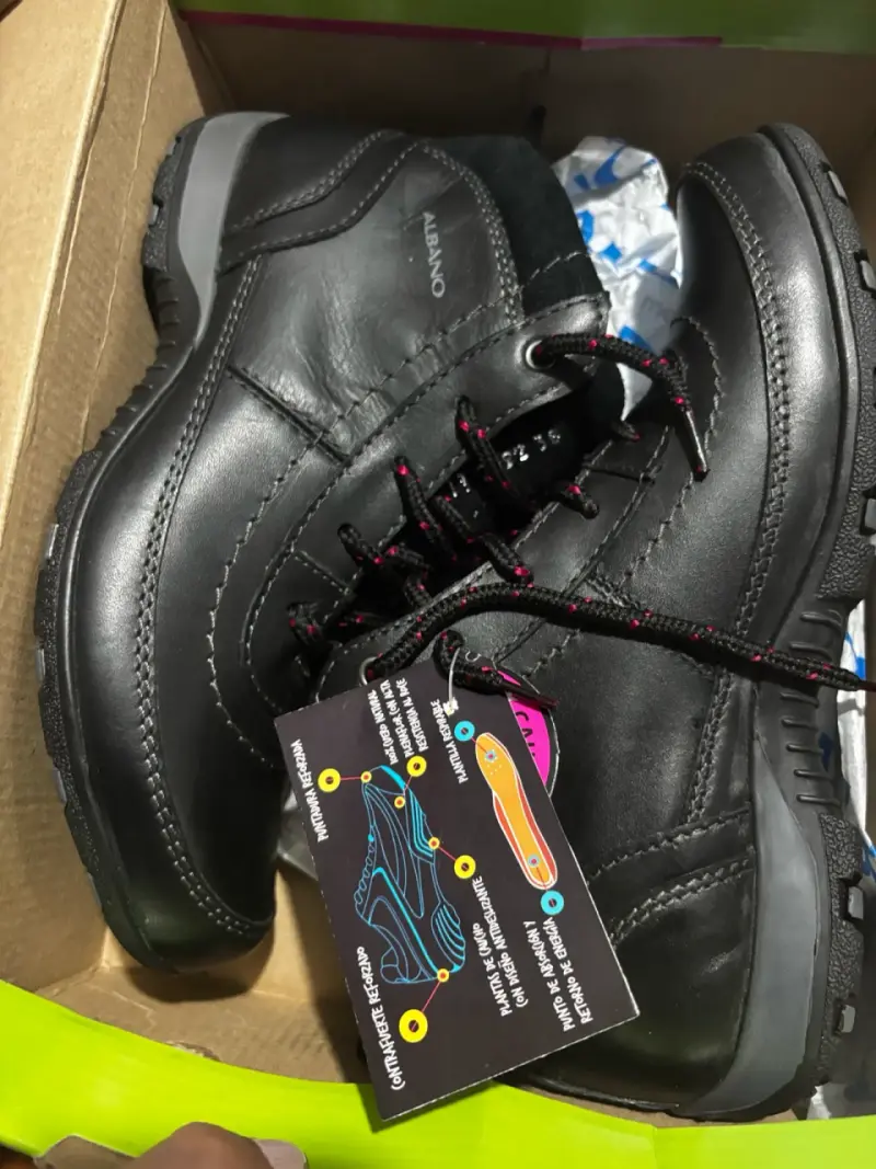 Zapatos trabajo o escolar de cuero Albano negros - 2