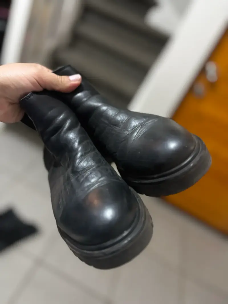 Botines de cuero negro - 2