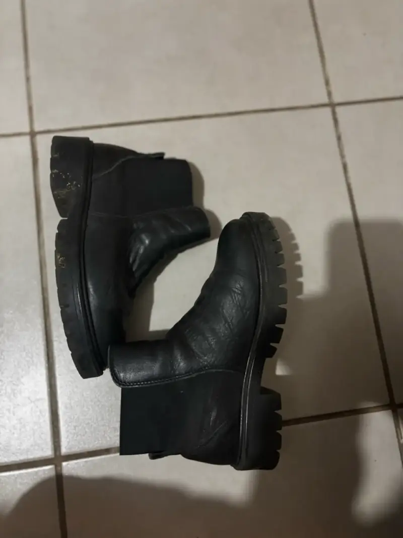 Botines de cuero negro - 3