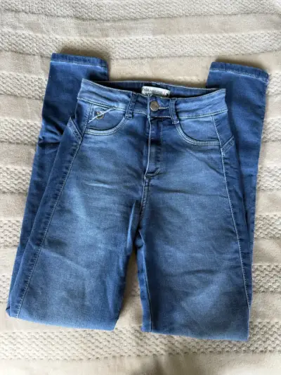 Jeans azul de cintura alta Amalia - miniatura 1