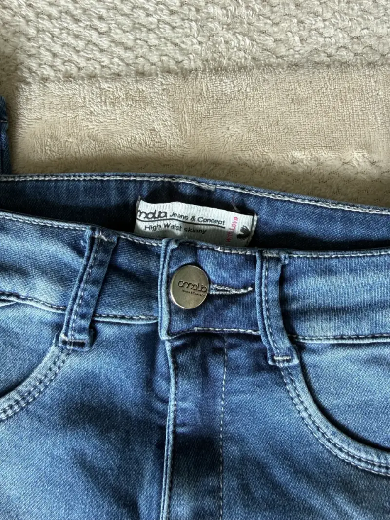 Jeans azul de cintura alta Amalia - 2