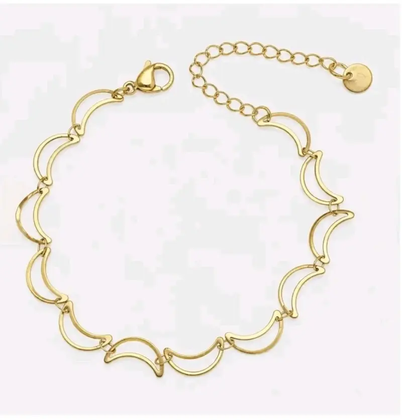 Pulsera de baño de Oro 18K con diseño de lunas - 2