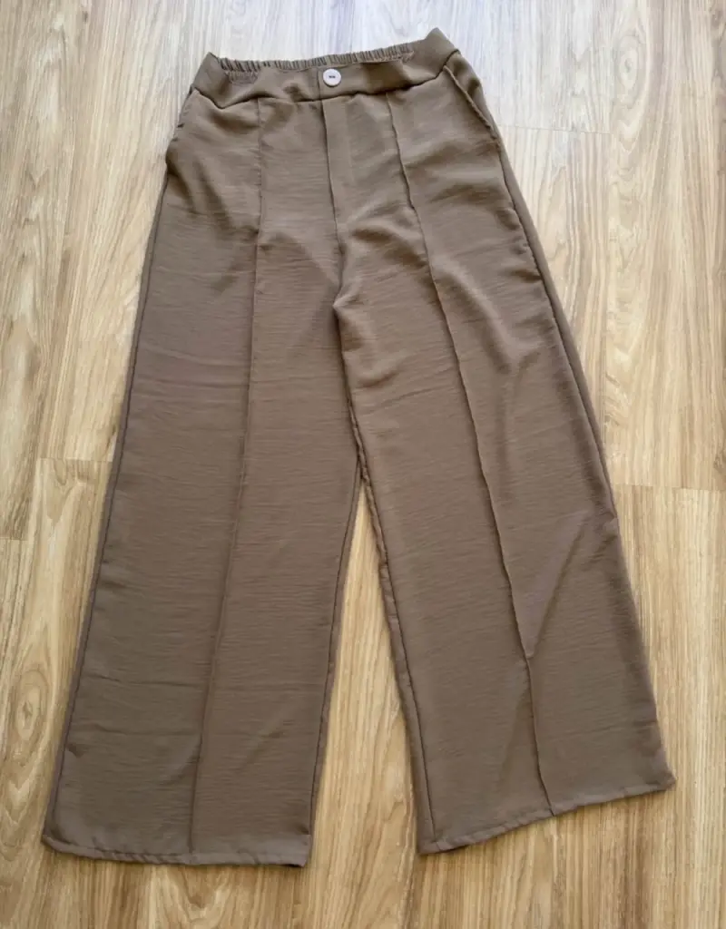 Pantalones palazzo marrones para mujer - 1