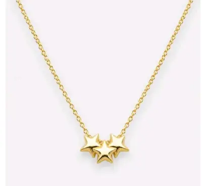 Collar de cadena dorada con colgante de estrellas - miniatura 2