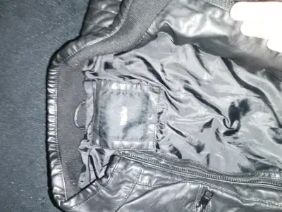 Chaqueta de cuero negra para hombre Mossimo - miniatura 1