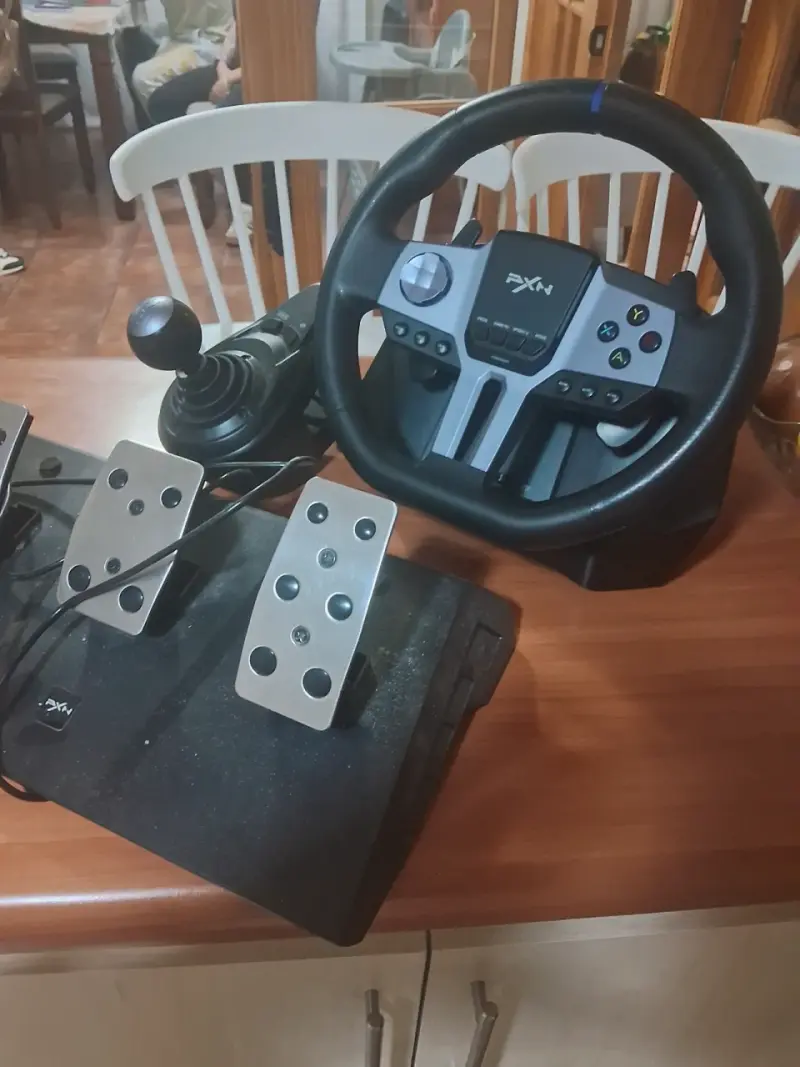 Volante y pedales PXN para simulador de carreras - 2