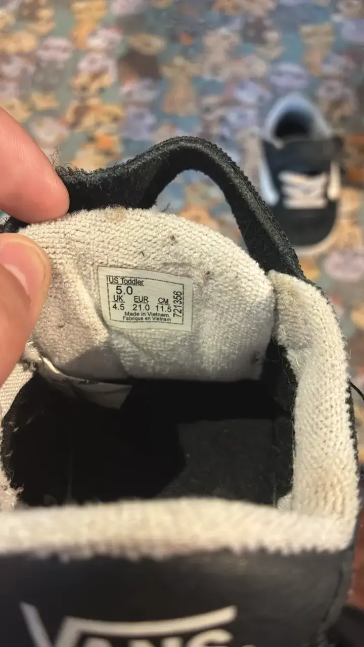 Zapatillas negras para niños Vans talla 21 - 3