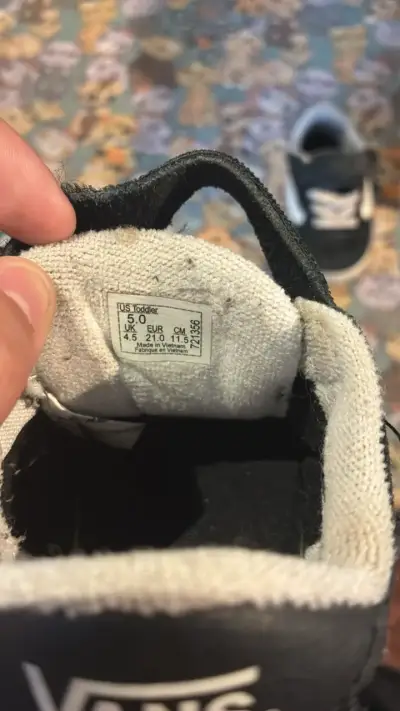 Zapatillas negras para niños Vans talla 21 - miniatura 3