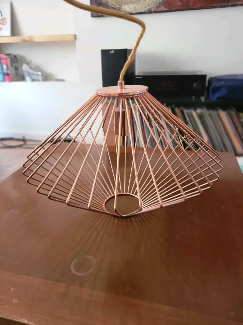 Lámpara colgante de metal cobre para comedor - 2
