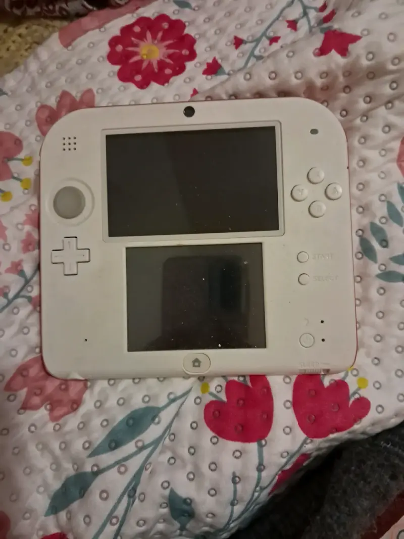Consola portátil Nintendo 2DS blanca con cargador - 1
