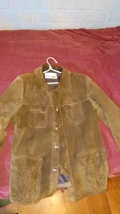 Chaqueta de gamuza marrón para hombre Baccarat - miniatura 1