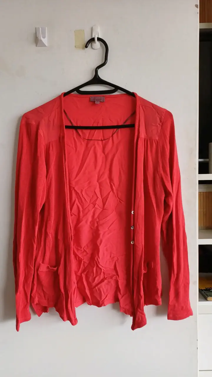 Cárdigan rojo para mujer Trucco talla L - 6