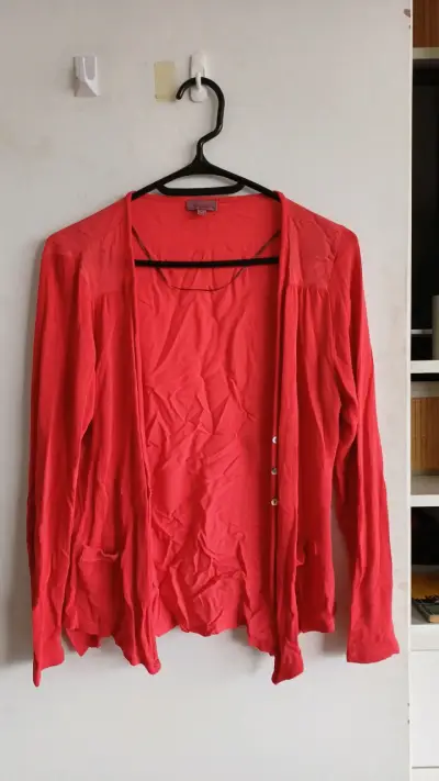 Cárdigan rojo para mujer Trucco talla L - miniatura 6