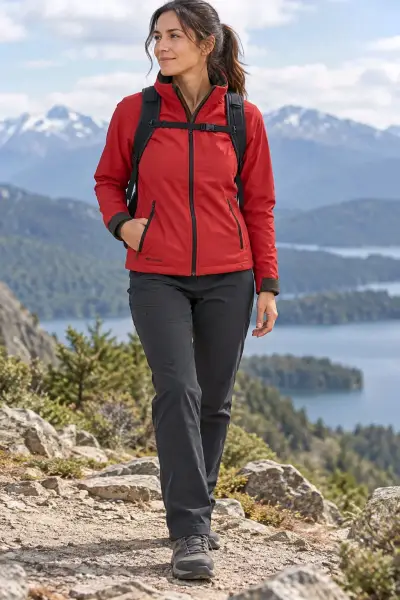 Chaqueta Columbia Titanium Roja para Mujer - miniatura 1