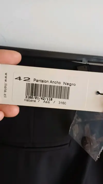 Pantalón ancho negro elegante para mujer - miniatura 4