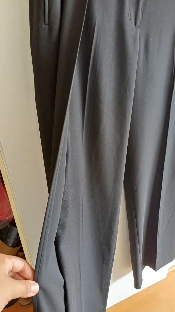 Pantalón ancho negro elegante para mujer - 6