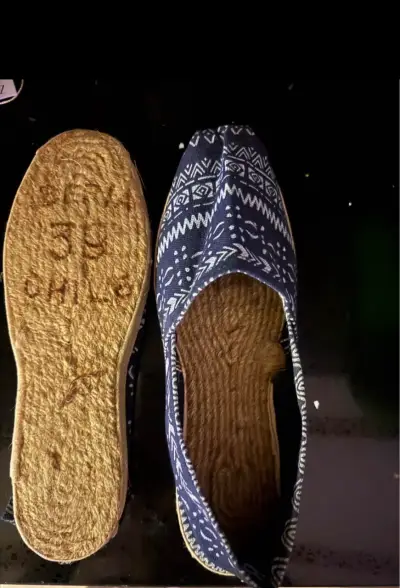 Alpargatas de lona azul con diseño étnico - miniatura 3