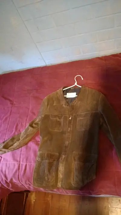 Chaqueta de gamuza marrón para hombre Baccarat - miniatura 3