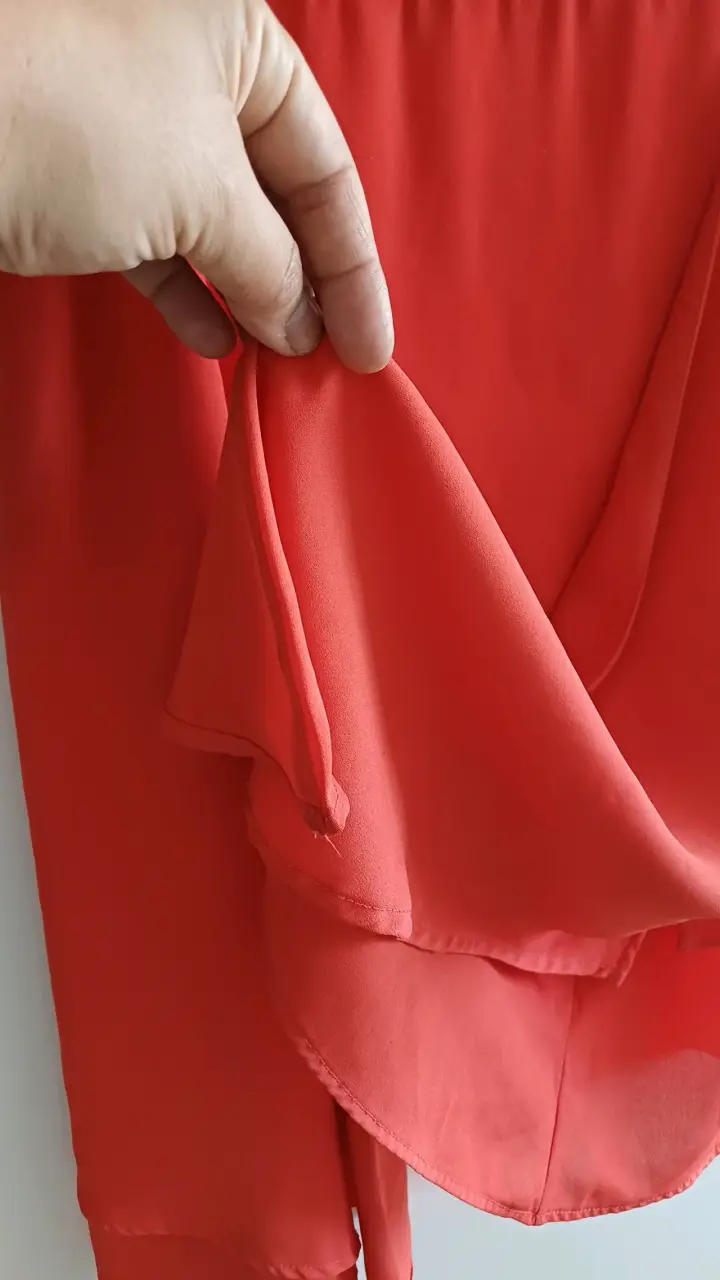 Blusa sin mangas roja Alaniz con encaje - 3