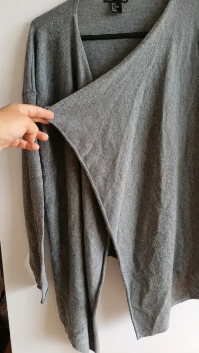 Cardigan gris H&M para mujer - miniatura 3
