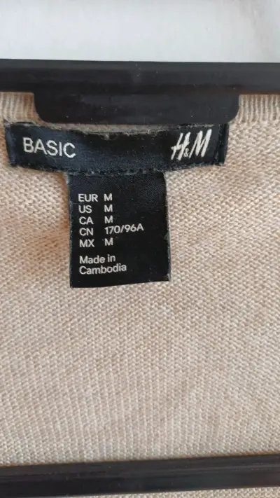 Cardigan beige H&M para mujer - miniatura 3