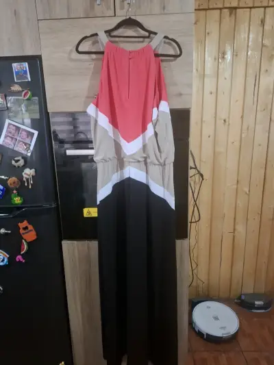 Vestido largo de verano con diseño colorido T /L - miniatura 1